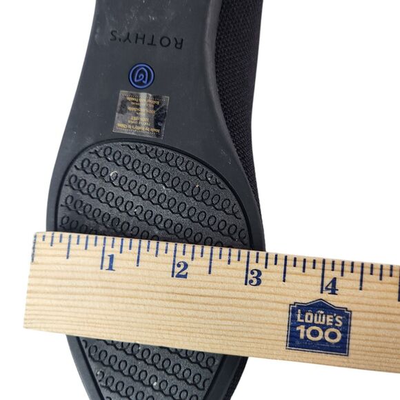 Rothys The Point Womens Size US 10 Solid Black Pointed Toe Ballet Flats Shoes - Picture 9 of 11